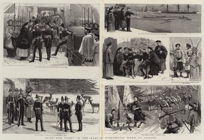 With Our Fleet in the East, a Diplomatic Week at Canton by Joseph Nash